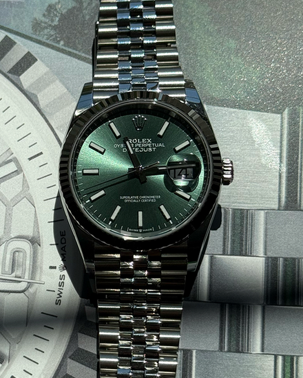 2026 Rolex Datejust 36MM Mint Green Dial Jubilee Bracelet (126234)