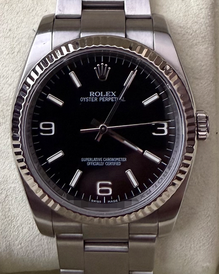 2008 Rolex Oyster Perpetual 36MM Black Dial Oyster Bracelet (116034)