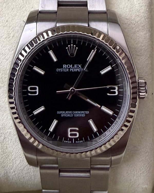 2008 Rolex Oyster Perpetual 36MM Black Dial Oyster Bracelet (116034)