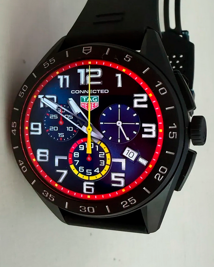2026 Tag Heuer Connected Calibre E4 45MM Quartz Black Dial Rubber Strap (SBR8A80)