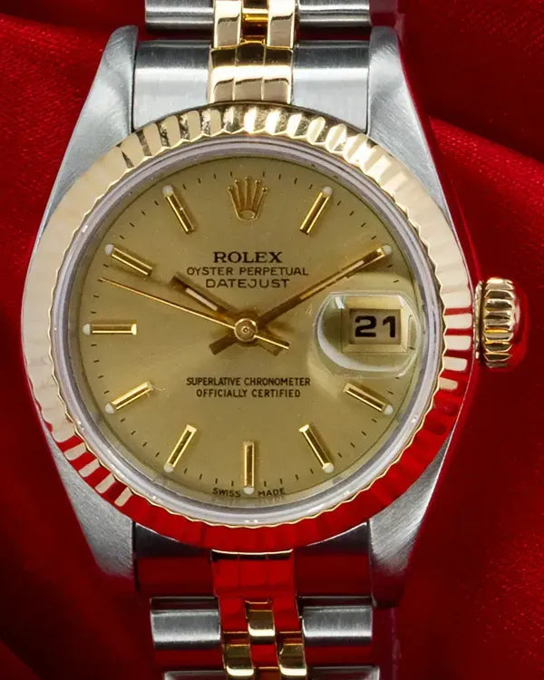 No Reserve - Rolex Lady-Datejust 26MM Champagne Dial Two-Tone Jubilee Bracelet (79173)