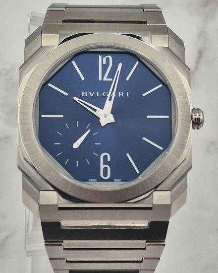 No Reserve - 2021 Bvlgari Octo Finissimo 40MM Blue Dial Steel Bracelet (103431)