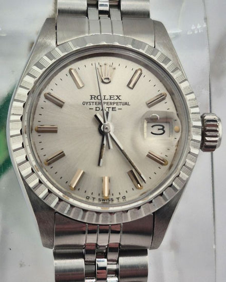 No Reserve - 1976 Rolex Lady-Datejust 26MM Silver "Sigma" Dial Jubilee Bracelet (6924)
