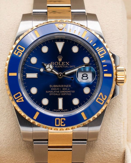 2016 Rolex Submariner Date "Bluesy" 40MM Blue Dial Two-Tone Oyster Bracelet (116613LB)