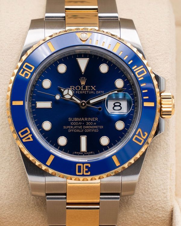 2016 Rolex Submariner Date "Bluesy" 40MM Blue Dial Two-Tone Oyster Bracelet (116613LB)