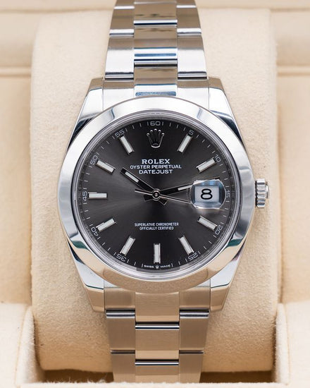 2019 Rolex Datejust 41MM Slate Dial Oyster Bracelet (126300)