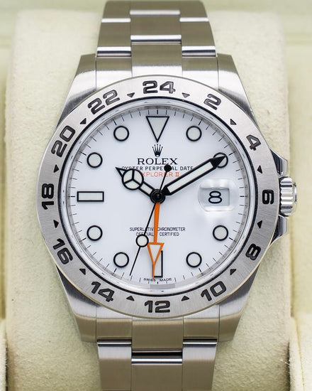 2014 Rolex Explorer II "Polar" 42MM White Dial Steel Bracelet (216570)