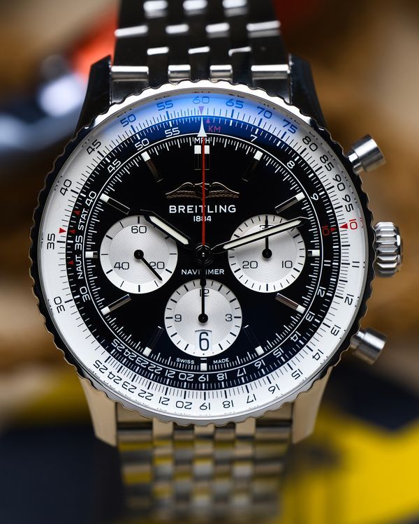 2022 Breitling Navitimer B01 Chronograph 43MM Black Dial Steel Bracelet (AB0138211B1A1)