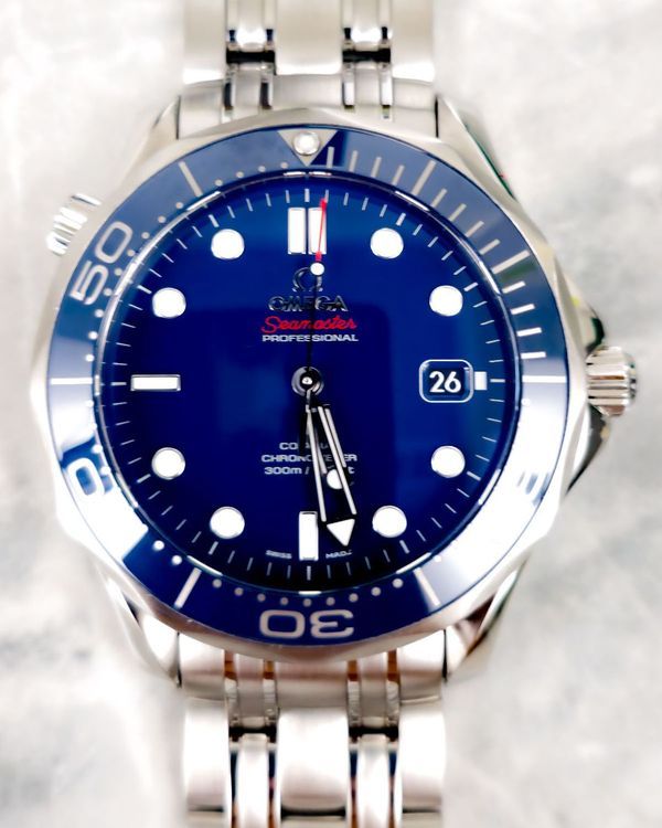 No Reserve - 2021 Omega Seamaster Diver 300M 41MM Blue Dial Steel Bracelet (212.30.41.20.03.001)