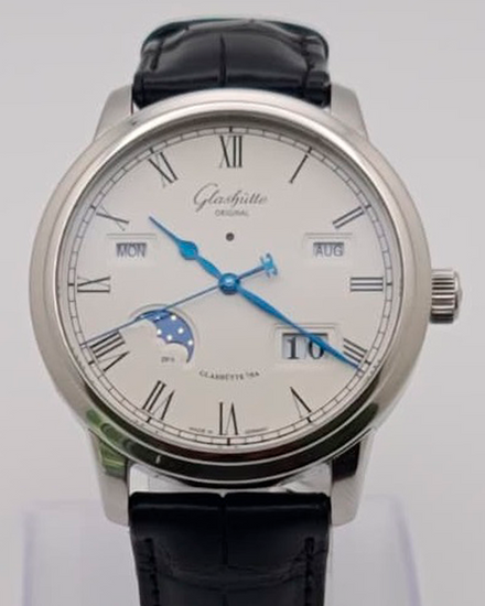 2018 Glashütte Original Senator 42MM Silver Dial Leather Strap (100-02-22-12-05)