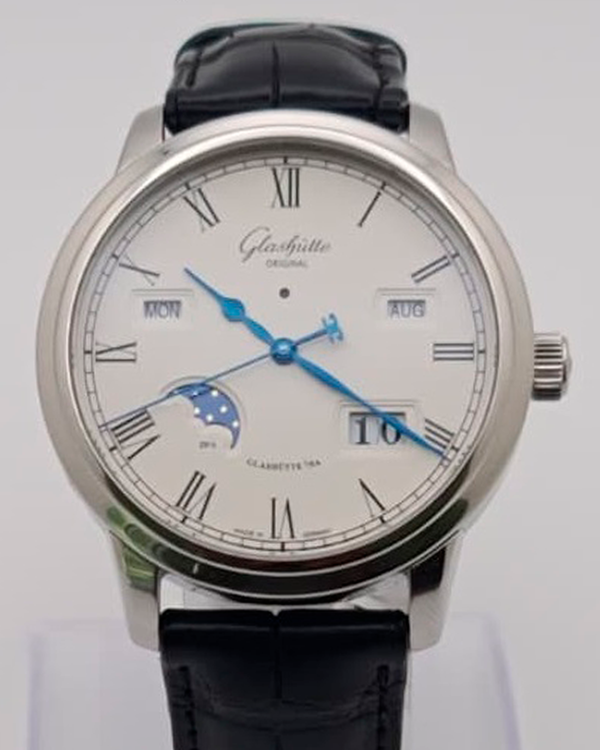 2018 Glashütte Original Senator 42MM Silver Dial Leather Strap (100-02-22-12-05)