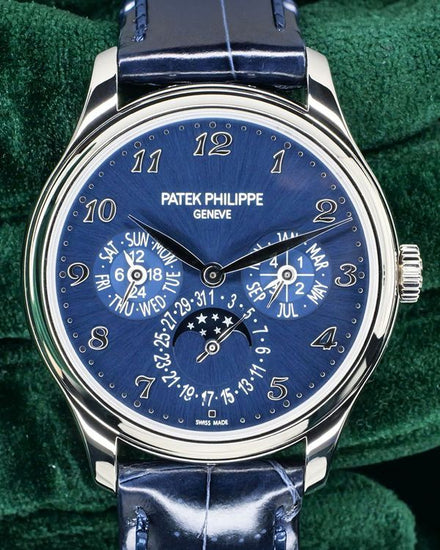 2021 Patek Philippe Grand Complications Perpetual Calendar 39MM Blue Dial Leather Strap (5327G-001)