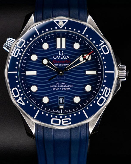 No Reserve - 2024 Omega Seamaster Diver 300M 42MM Blue Dial Rubber Strap (210.32.42.20.03.001)