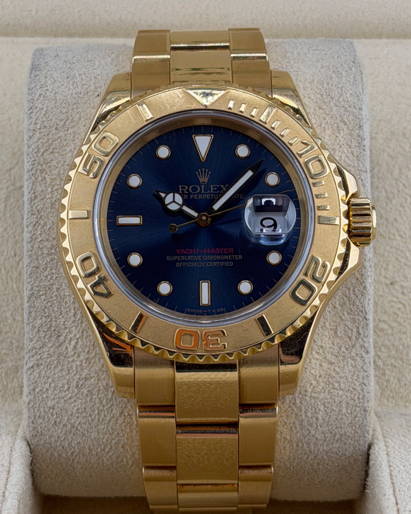 Rolex Yacht-Master 40MM Blue Dial Yellow Gold Oyster Bracelet (16628)