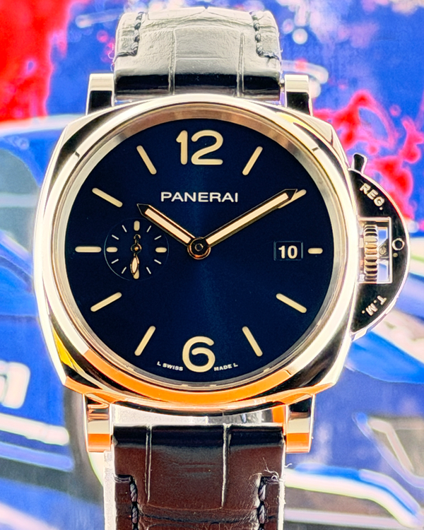 2024 Panerai Luminor Due 42MM Blue Dial Leather Strap (PAM01274)