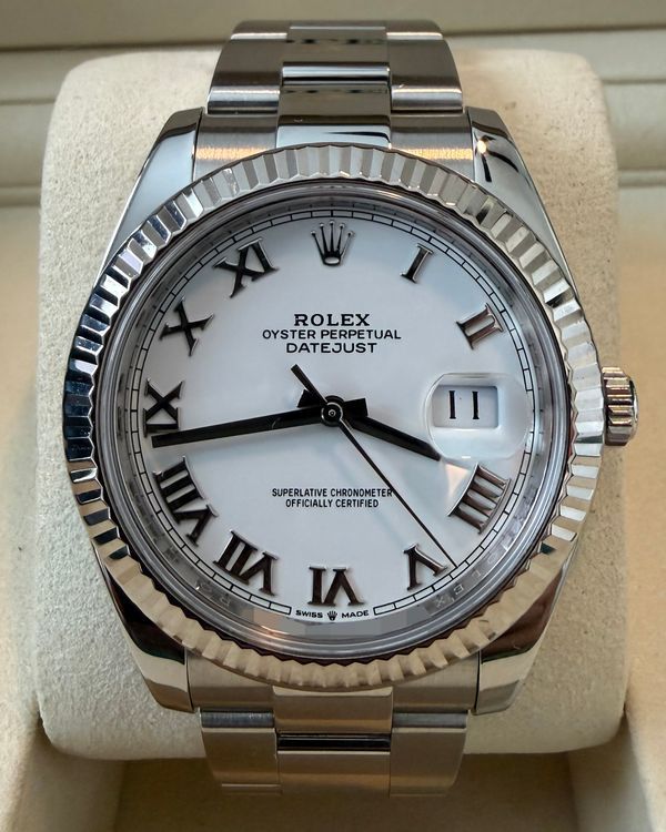 Rolex Datejust 41MM White Dial Oyster Bracelet (126334)