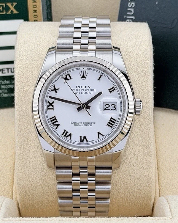 2011 Rolex Datejust 36MM White Dial Jubilee Bracelet (116234)