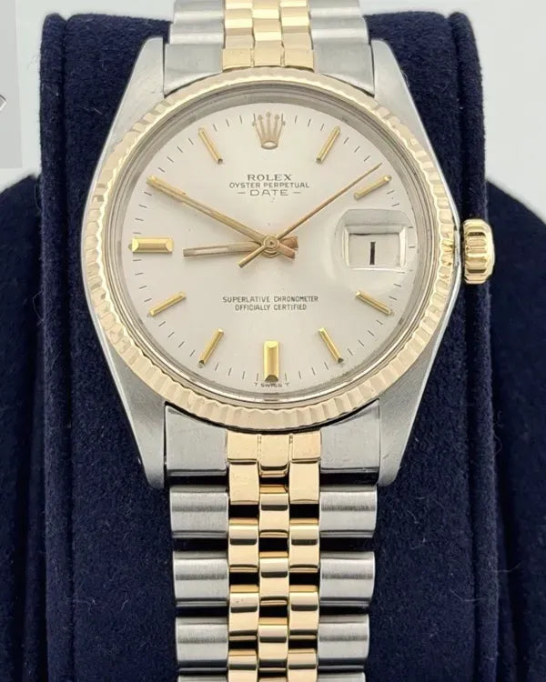 1974 Rolex Oyster Perpetual Date 34MM Silver Dial Two-Tone Jubilee Bracelet (1500)