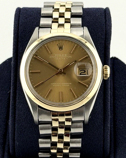 1969 Rolex Oyster Perpetual Date 34MM Bronze Dial Two-Tone Oyster Bracelet (1500)