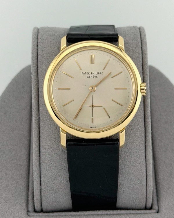 Patek Philippe Calatrava 34MM Silver Dial Leather Strap (3440)