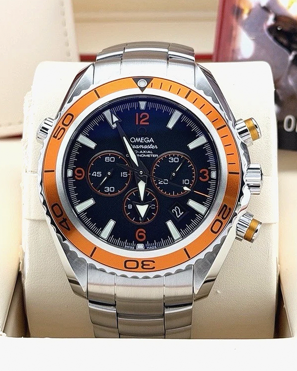 Omega Seamaster Planet Ocean Chronograph 45.5MM Black Dial Steel Bracelet (2218.50.00)