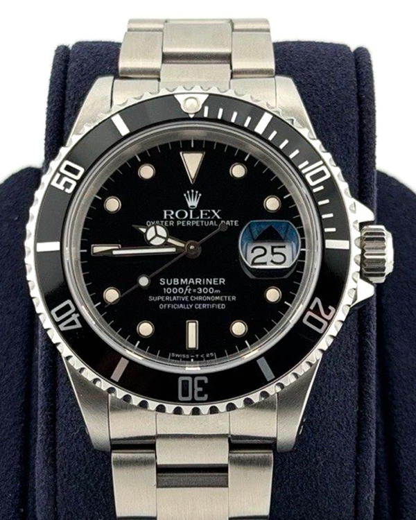 1989 Rolex Submariner Date 40MM Black Dial Oyster Bracelet (16610)