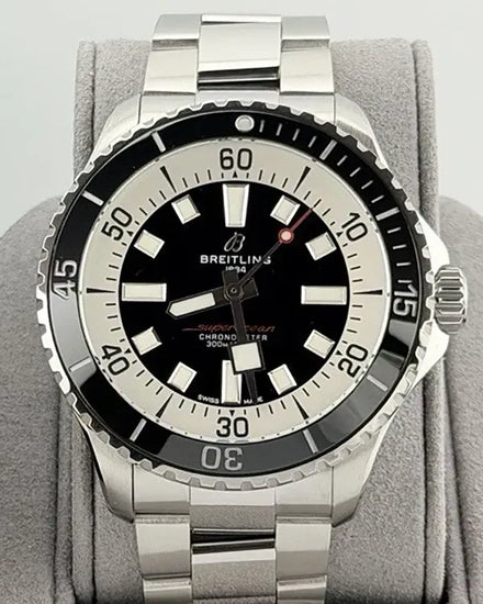 2022 Breitling Superocean 44MM Black Dial Steel Bracelet (A17376)