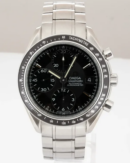 No Reserve - 2007 Omega Speedmaster Date 40MM Black Dial Steel Bracelet (3210.50.00)