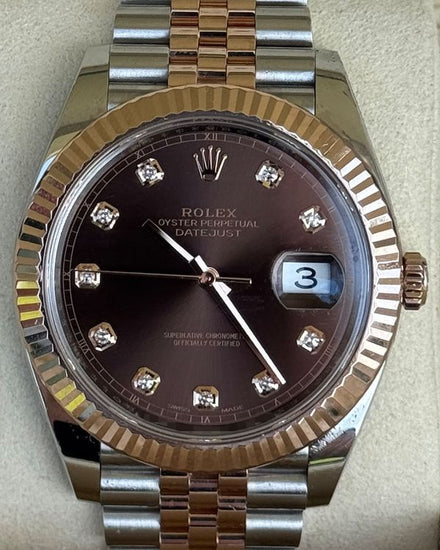 2020 Rolex Datejust 41MM Chocolate Dial Two-Tone Jubilee Bracelet (126331)