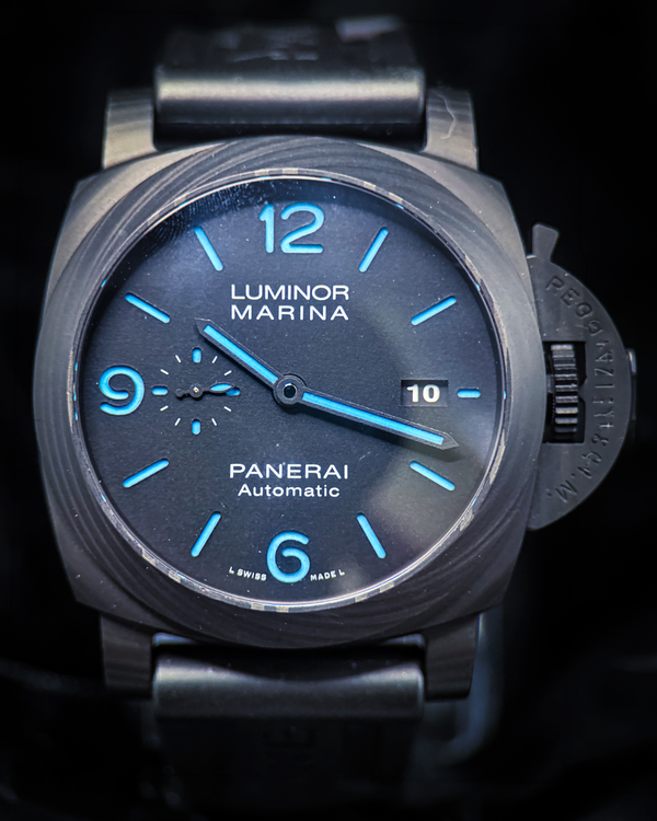 2024 Panerai Submersible Carbotech 44MM Black Dial Rubber Strap (PAM02661)