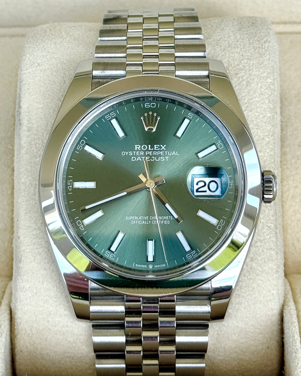2023 Rolex Datejust 41MM Green Dial Jubilee Bracelet (126300)
