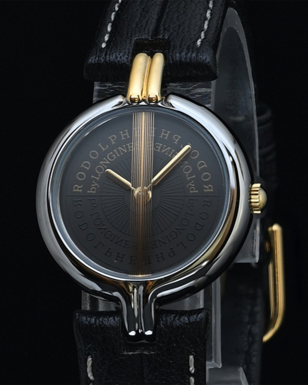 No Reserve - Longines Vintage Rodolphe 32MM Quartz Black Dial Aftermarket Leather Strap (L13927905)