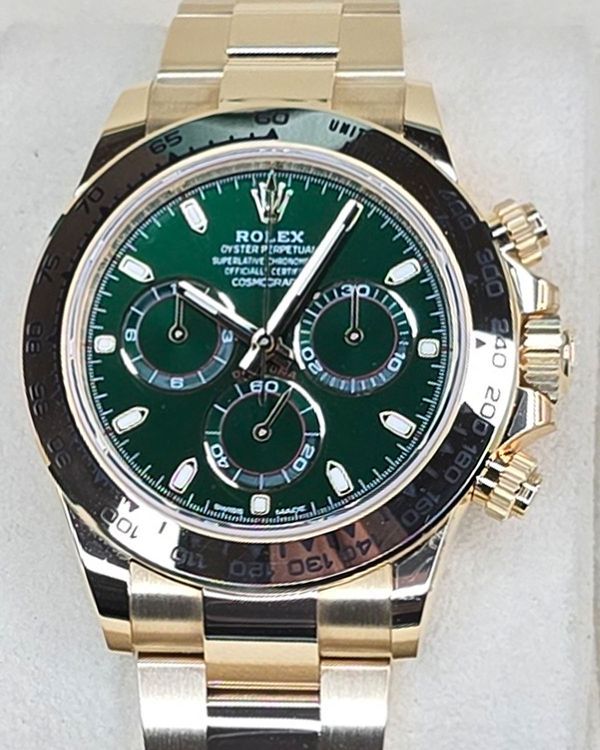 2022 Rolex Cosmograph Daytona "John Mayer" 40MM Green Dial Yellow Gold Bracelet (116508)