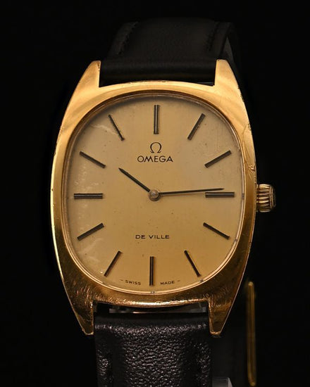 No Reserve - Omega De Ville 31MM Champagne Dial Aftermarket Leather Strap (111.0139)