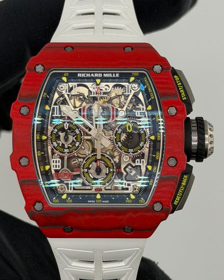 2018 Richard Mille RM 011 Flyback Chronograph L.E. 49.9MM Skeleton Dial Rubber Strap (RM11-03 FQ)