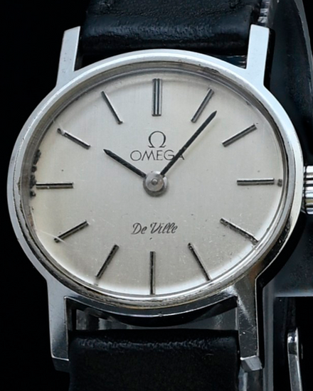 No Reserve - Omega De Ville 24.5MM Silver Dial Leather Strap (511.0371)