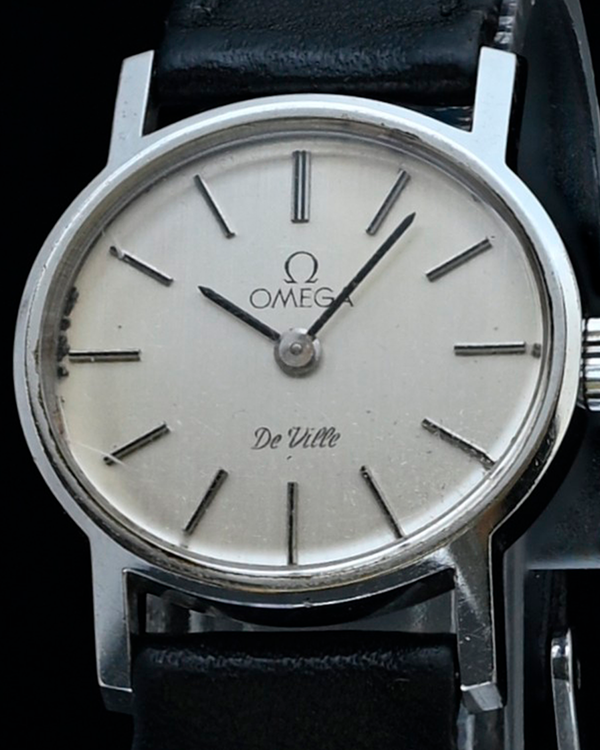 No Reserve - Omega De Ville 24.5MM Silver Dial Leather Strap (511.0371)