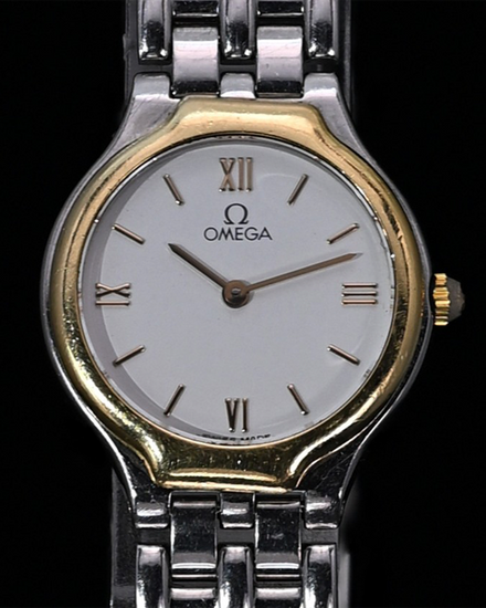 No Reserve - Omega De Ville 23MM Quartz White Dial Steel Bracelet (595.0101)