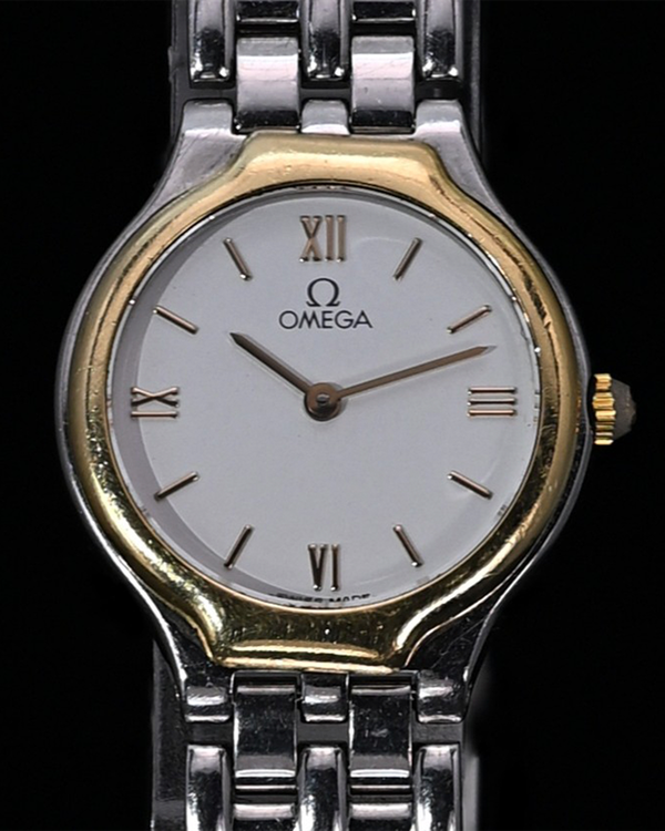 No Reserve - Omega De Ville 23MM Quartz White Dial Steel Bracelet (595.0101)