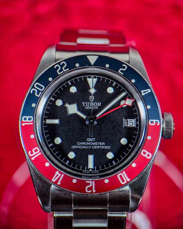 No Reserve - 2021 Tudor Black Bay GMT "Pepsi" 41MM Black Dial Leather Strap (M79830RB-0001)
