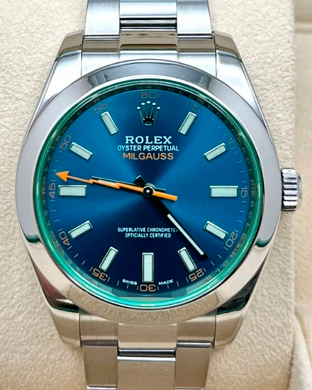 2020 Rolex Milgauss 40MM Blue Dial Oyster Bracelet (116400GV)