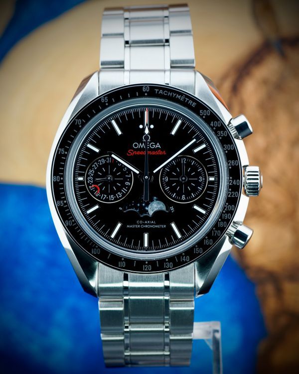 2023 Omega Speedmaster Moonphase 44.25MM Black Dial Steel Bracelet (304.30.44.52.01.001)