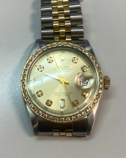 Rolex Datejust 36MM Champagne Dial Two-Tone Jubilee Bracelet (1601)