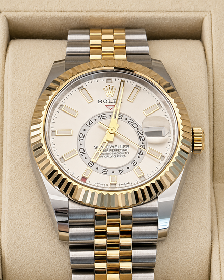 2024 Rolex Sky-Dweller 42MM White Dial Two-Tone Jubilee Bracelet (336933)