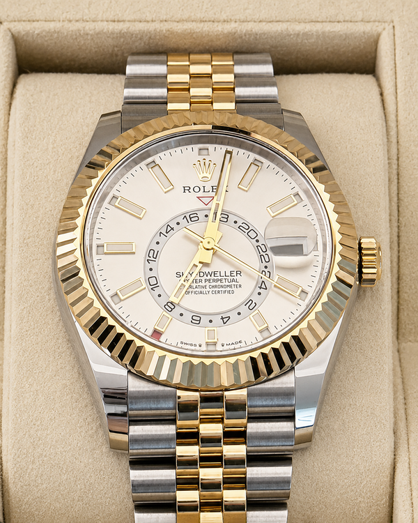 2024 Rolex Sky-Dweller 42MM White Dial Two-Tone Jubilee Bracelet (336933)