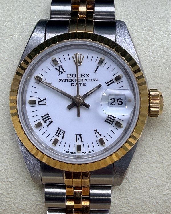 1998 Rolex Lady-Datejust 26MM White Dial Two-Tone Jubilee Bracelet (69173)