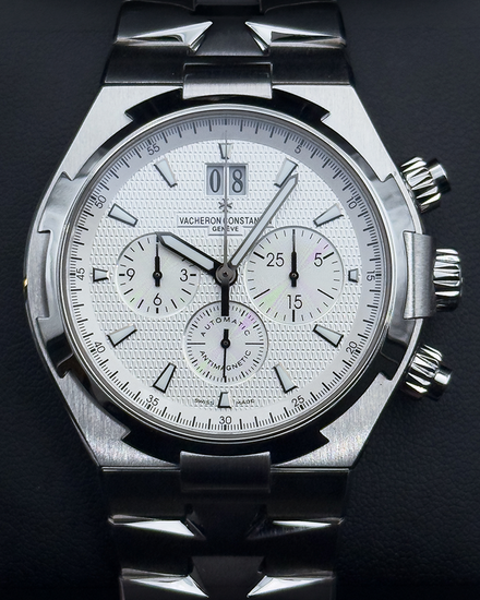 2016 Vacheron Constantin Overseas Chronograph 42MM White Dial Steel Bracelet (49150/B01A-9095)