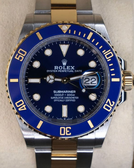 2021 Rolex Submariner Date "Bluesy" 41MM Blue Dial Two-Tone Oyster Bracelet (126613LB)