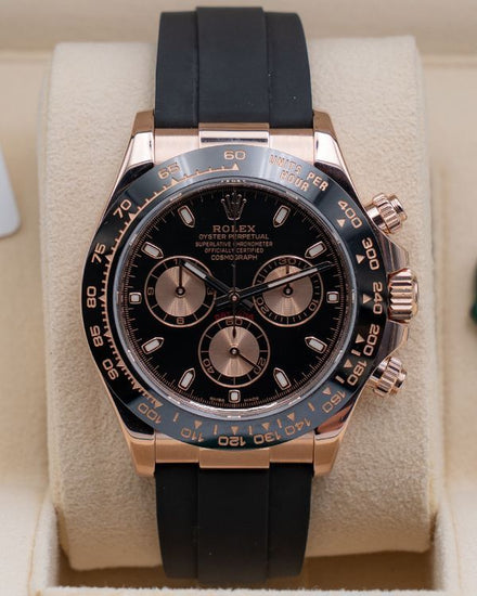 2022 Rolex Cosmograph Daytona 40MM Black Dial Rubber Strap (116515LN)