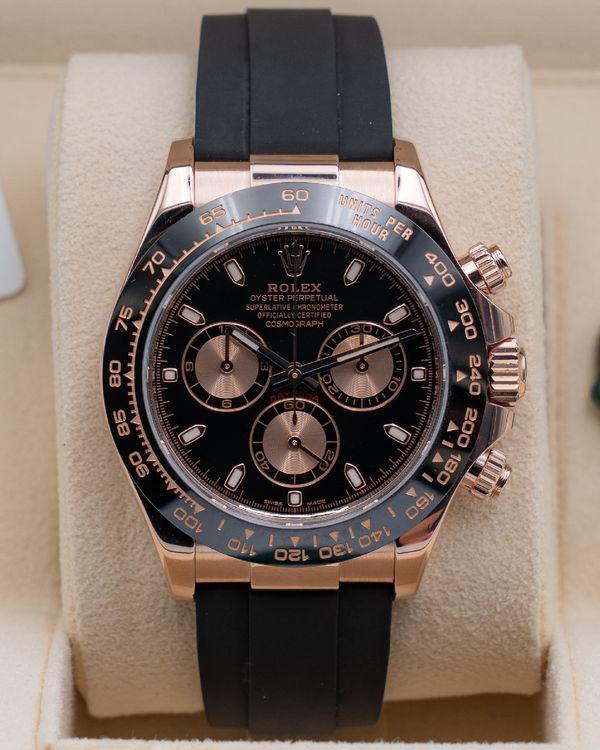 2022 Rolex Cosmograph Daytona 40MM Black Dial Rubber Strap (116515LN)